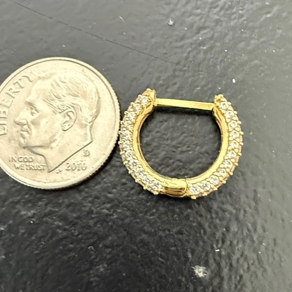BaubleBar NWT Huggie Hoops in Clear